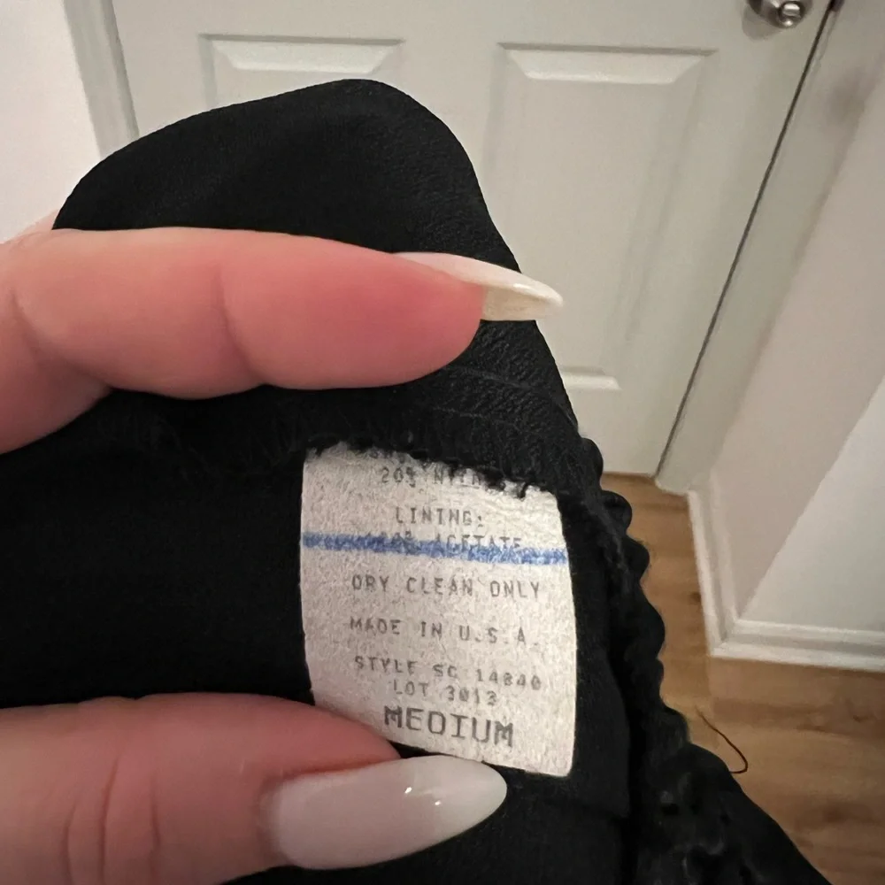 Wide Leg Black Vintage Pants size Medium